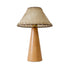 GloboStar® MASPALOMAS 02291 Boho Επιτραπέζιο Φωτιστικό Μονόφωτο 1 x E27 AC220-240V IP20 - Φ30 x Υ45cm - Μπεζ Ξύλινο Καμπάνα - ledmania.gr