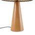GloboStar® MASPALOMAS 02291 Boho Επιτραπέζιο Φωτιστικό Μονόφωτο 1 x E27 AC220-240V IP20 - Φ30 x Υ45cm - Μπεζ Ξύλινο Καμπάνα - ledmania.gr