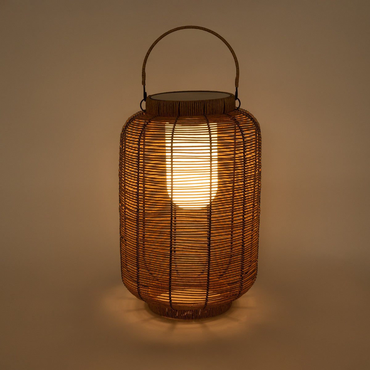 GloboStar® GRAMBIAN 02304 Boho Αυτόνομο Ηλιακό Κρεμαστό/Επιτραπέζιο Φωτιστικό Φαναράκι LED SMD 5W 200lm - Φ30 x Υ48cm - με Ενσωματωμένη Μπαταρία 600mAh - Φωτοβολταϊκό Πάνελ και Αισθητήρα Ημέρας-Νύχτας με Ασύρματο Χειριστήριο IR Μπεζ Μπαμπού Αδιάβροχο I... - ledmania.gr