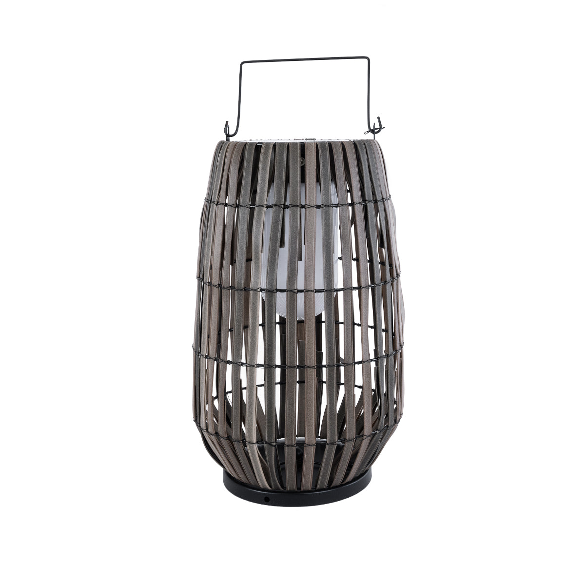 GloboStar® NETLEY 02306 Boho Αυτόνομο Ηλιακό Κρεμαστό/Επιτραπέζιο Φωτιστικό Φαναράκι LED SMD 5W 200lm - Φ30 x Υ50cm - με Ενσωματωμένη Μπαταρία 600mAh - Φωτοβολταϊκό Πάνελ και Αισθητήρα Ημέρας-Νύχτας με Ασύρματο Χειριστήριο IR Γκρι Μπαμπού Αδιάβροχο IP6... - ledmania.gr