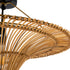 GloboStar® PALERMO 02308 Boho Φωτιστικό Οροφής Μονόφωτο 1 x E27 AC220-240V IP20 - Φ60 x Υ36cm - Μπεζ Καφέ Ξύλινο Μπαμπού Πλέγμα - ledmania.gr