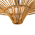 GloboStar® PALERMO 02308 Boho Φωτιστικό Οροφής Μονόφωτο 1 x E27 AC220-240V IP20 - Φ60 x Υ36cm - Μπεζ Καφέ Ξύλινο Μπαμπού Πλέγμα - ledmania.gr