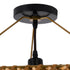 GloboStar® PALERMO 02308 Boho Φωτιστικό Οροφής Μονόφωτο 1 x E27 AC220-240V IP20 - Φ60 x Υ36cm - Μπεζ Καφέ Ξύλινο Μπαμπού Πλέγμα - ledmania.gr
