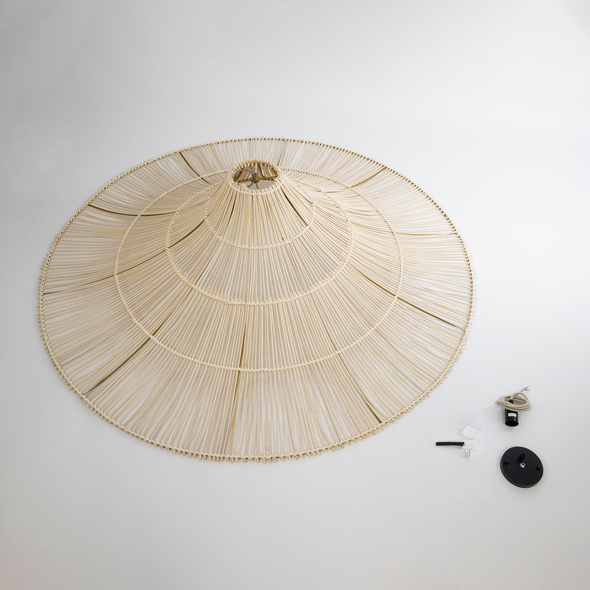 GLOBOSTAR® PALERMO 02311 Boho Κρεμαστό Φωτιστικό Οροφής με Ντουί 1 x E27 AC 220-240V IP20 - Μπεζ - Μ160 x Π160 x Υ45cm