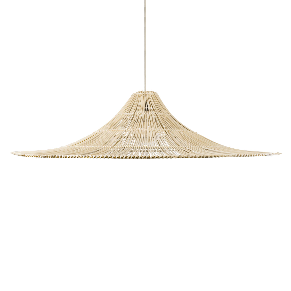 GLOBOSTAR® PALERMO 02311 Boho Κρεμαστό Φωτιστικό Οροφής με Ντουί 1 x E27 AC 220-240V IP20 - Μπεζ - Μ160 x Π160 x Υ45cm