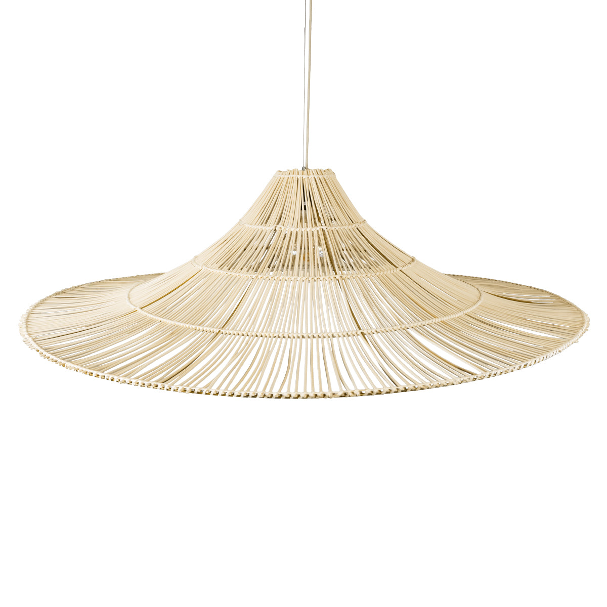 GLOBOSTAR® PALERMO 02311 Boho Κρεμαστό Φωτιστικό Οροφής με Ντουί 1 x E27 AC 220-240V IP20 - Μπεζ - Μ160 x Π160 x Υ45cm