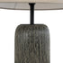 GloboStar® OLIANA 02315 Boho Επιδαπέδιο Φωτιστικό Μονόφωτο 1 x E27 IP20 Γκρι Κεραμικό με Μπεζ Ύφασμα - Μ55 x Π55 x Υ110cm - ledmania.gr