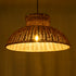 GloboStar® MALABO 02328 Boho Κρεμαστό Φωτιστικό Οροφής Μονόφωτο 1 x E27 AC220-240V IP20 - Φ60 x Υ31cm - Καφέ Ξύλινο Μπαμπού Πλέγμα - ledmania.gr