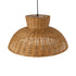 GloboStar® MALABO 02328 Boho Κρεμαστό Φωτιστικό Οροφής Μονόφωτο 1 x E27 AC220-240V IP20 - Φ60 x Υ31cm - Καφέ Ξύλινο Μπαμπού Πλέγμα - ledmania.gr