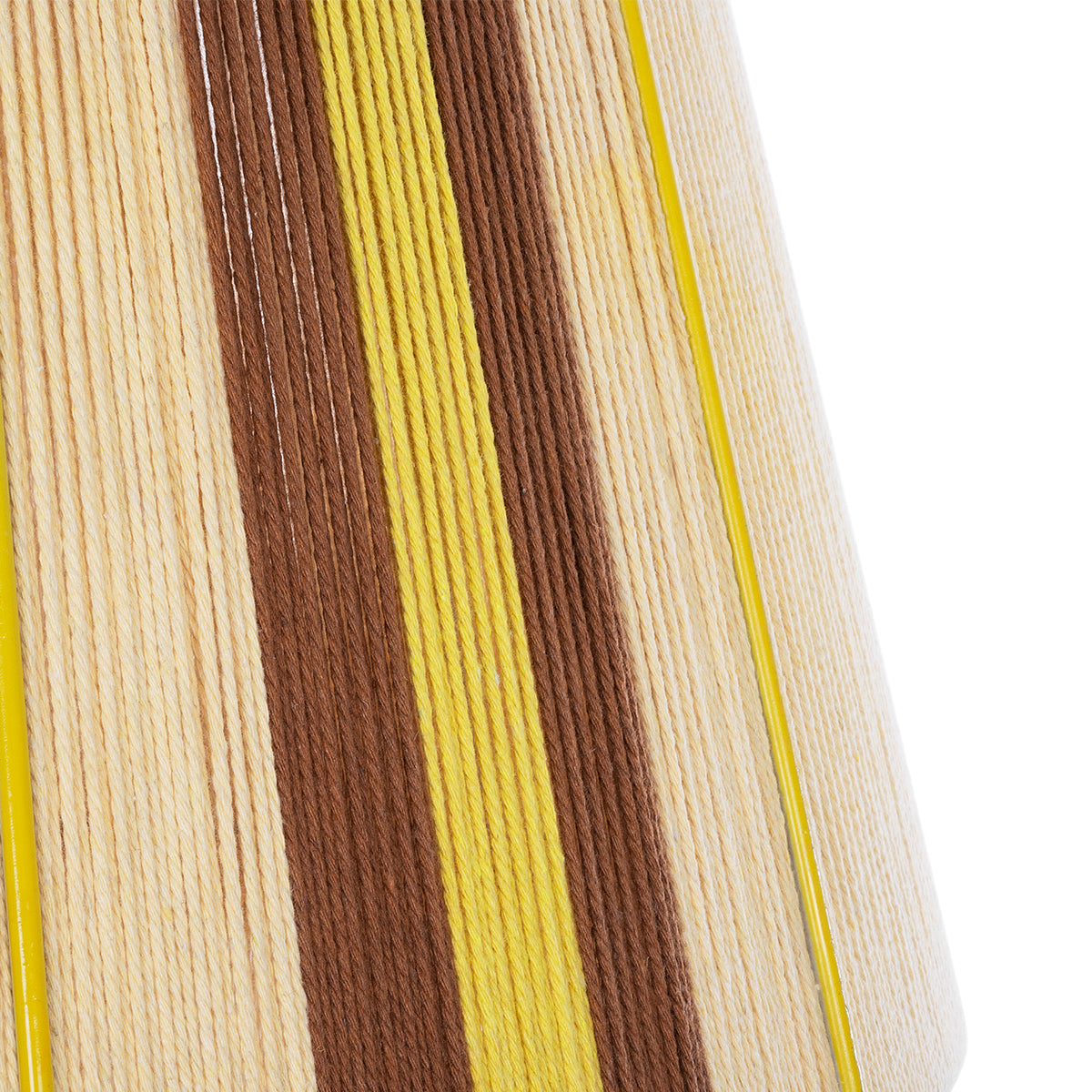 GloboStar® SALERNO 02334 Boho Κρεμαστό Φωτιστικό Πλέγμα Μονόφωτο 1 x E27 IP20 Μπεζ, Καφέ & Κίτρινο Νήμα - Μ50 x Π50 x Υ60cm - ledmania.gr
