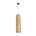 GloboStar® WAIKIKI 02349 Boho Κρεμαστό Φωτιστικό Οροφής Μονόφωτο 1 x E27 AC220-240V IP20 - Φ20 x Υ80cm - Μπεζ Ξύλινο Μπαμπού Καμπάνα - 5 Χρόνια Εγγύηση - ledmania.gr