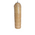 GloboStar® WAIKIKI 02349 Boho Κρεμαστό Φωτιστικό Οροφής Μονόφωτο 1 x E27 AC220-240V IP20 - Φ20 x Υ80cm - Μπεζ Ξύλινο Μπαμπού Καμπάνα - 5 Χρόνια Εγγύηση - ledmania.gr