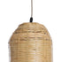 GloboStar® WAIKIKI 02349 Boho Κρεμαστό Φωτιστικό Οροφής Μονόφωτο 1 x E27 AC220-240V IP20 - Φ20 x Υ80cm - Μπεζ Ξύλινο Μπαμπού Καμπάνα - 5 Χρόνια Εγγύηση - ledmania.gr