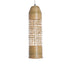 GloboStar® WAIKIKI 02350 Boho Κρεμαστό Φωτιστικό Οροφής Μονόφωτο 1 x E27 AC220-240V IP20 - Φ20 x Υ80cm - Μπεζ Ξύλινο Μπαμπού Πλέγμα Καμπάνα - 5 Χρόνια Εγγύηση - ledmania.gr