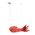 GLOBOSTAR® GOURAMI 02360 Μοντέρνο Κρεμαστό Φωτιστικό Οροφής με Ντουί 1 x E27 AC 220-240V IP20 - Κόκκινο - Μ70 x Π40 x Υ27cm - ledmania.gr