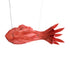 GLOBOSTAR® GOURAMI 02360 Μοντέρνο Κρεμαστό Φωτιστικό Οροφής με Ντουί 1 x E27 AC 220-240V IP20 - Κόκκινο - Μ70 x Π40 x Υ27cm - ledmania.gr