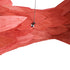 GLOBOSTAR® GOURAMI 02360 Μοντέρνο Κρεμαστό Φωτιστικό Οροφής με Ντουί 1 x E27 AC 220-240V IP20 - Κόκκινο - Μ70 x Π40 x Υ27cm - ledmania.gr