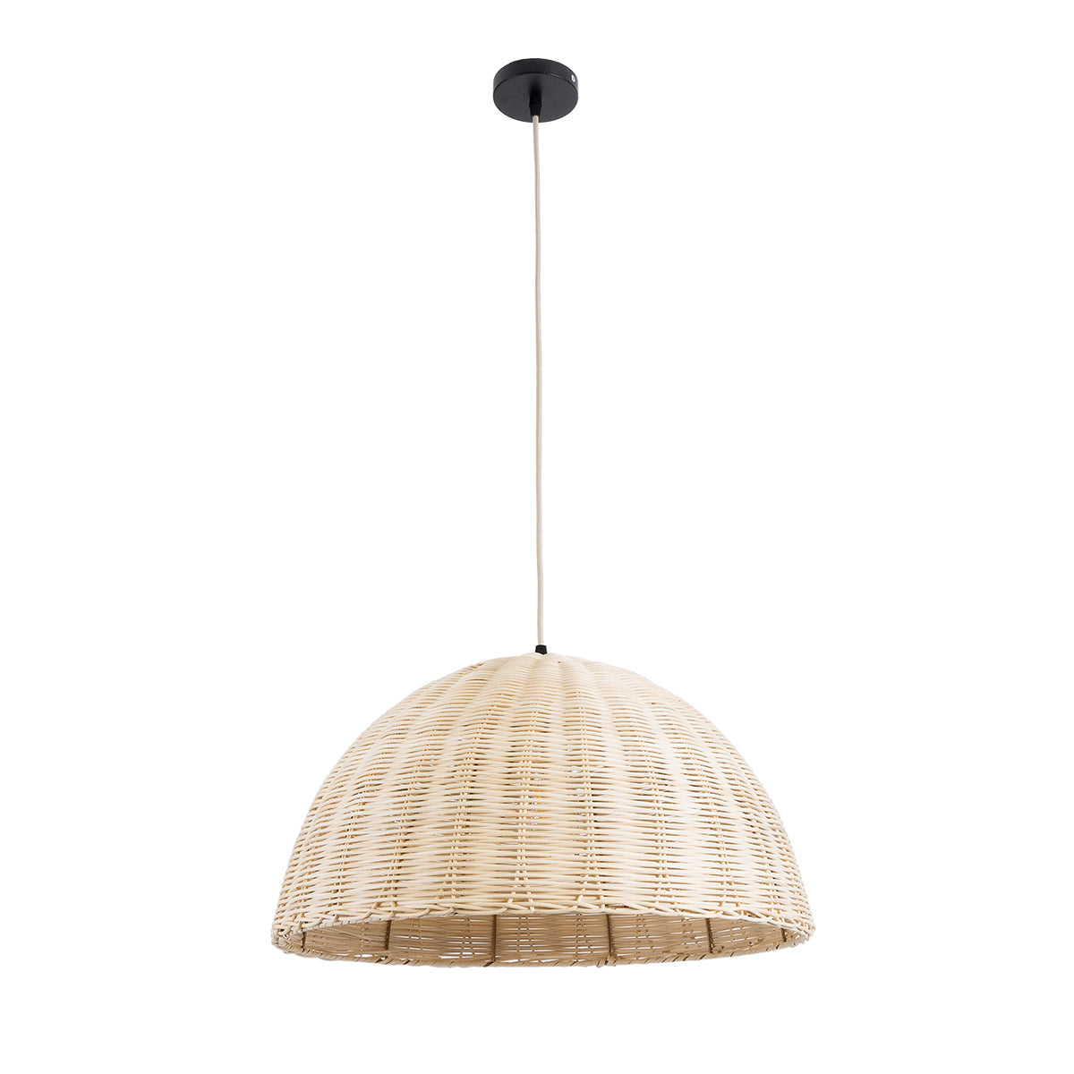 GLOBOSTAR® MONTANA 02378 Boho Κρεμαστό Φωτιστικό Οροφής με Ντουί 1 x E27 AC 220-240V IP20 - Μπεζ - Μ50 x Π50 x Υ25cm - ledmania.gr