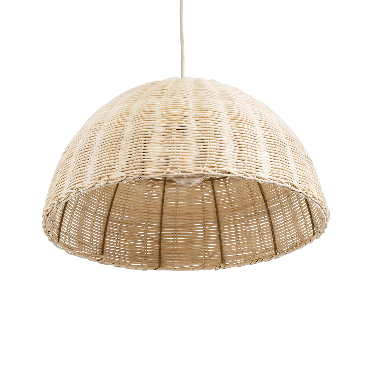 GLOBOSTAR® MONTANA 02378 Boho Κρεμαστό Φωτιστικό Οροφής με Ντουί 1 x E27 AC 220-240V IP20 - Μπεζ - Μ50 x Π50 x Υ25cm - ledmania.gr
