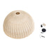 GloboStar® MONTANA 02379 Boho Κρεμαστό Φωτιστικό Καμπάνα Μονόφωτο 1 x E27 IP20 Μπεζ Ξύλο - Μ80 x Π80 x Υ40cm - ledmania.gr