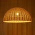 GloboStar® MONTANA 02379 Boho Κρεμαστό Φωτιστικό Καμπάνα Μονόφωτο 1 x E27 IP20 Μπεζ Ξύλο - Μ80 x Π80 x Υ40cm - ledmania.gr