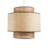 GloboStar® BRAVADO 02387 Boho Κρεμαστό Φωτιστικό Πλέγμα Μονόφωτο 1 x E27 IP20 Καφέ & Μπεζ Ξύλο - Μ70 x Π70 x Υ58cm - ledmania.gr