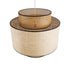 GloboStar® BRAVADO 02387 Boho Κρεμαστό Φωτιστικό Πλέγμα Μονόφωτο 1 x E27 IP20 Καφέ & Μπεζ Ξύλο - Μ70 x Π70 x Υ58cm - ledmania.gr
