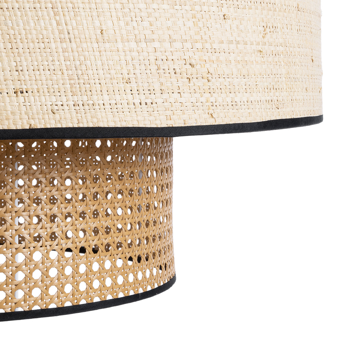 GloboStar® BRAVADO 02387 Boho Κρεμαστό Φωτιστικό Πλέγμα Μονόφωτο 1 x E27 IP20 Καφέ & Μπεζ Ξύλο - Μ70 x Π70 x Υ58cm - ledmania.gr