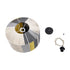 GloboStar® SALERNO 02388 Boho Κρεμαστό Φωτιστικό Οροφής Μονόφωτο 1 x E27 AC220-240V IP20 - Φ40 x Υ35cm - Γρι με Κίτρινο και Μπεζ - Καφέ με Μωβ Λεπτομέρεια Λεπτό Νήμα Πλέγμα Βαμβακερό Καπέλο - ledmania.gr