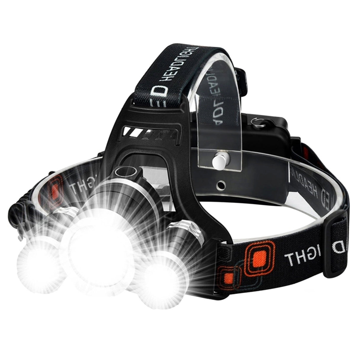 GloboStar® 79057 Φακός Κεφαλής Επαναφορτιζόμενος LED CREE XML2-T6 Chip 30 Watt 3000lm με 2 x 18650 Μπαταρίες 6000mAh Ψυχρό Λευκό 6000K - ledmania.gr