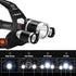 GloboStar® 79057 Φακός Κεφαλής Επαναφορτιζόμενος LED CREE XML2-T6 Chip 30 Watt 3000lm με 2 x 18650 Μπαταρίες 6000mAh Ψυχρό Λευκό 6000K - ledmania.gr