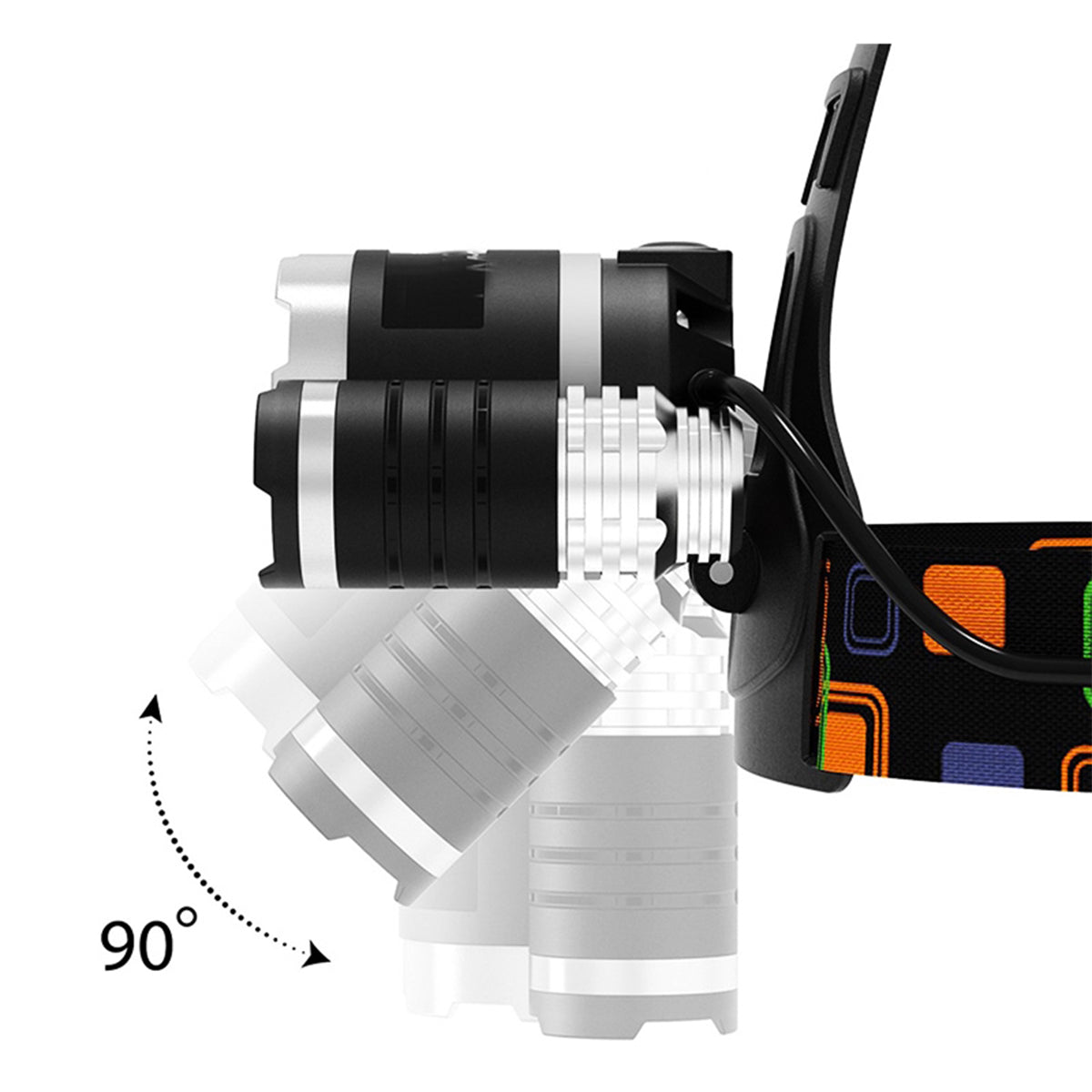 GloboStar® 79057 Φακός Κεφαλής Επαναφορτιζόμενος LED CREE XML2-T6 Chip 30 Watt 3000lm με 2 x 18650 Μπαταρίες 6000mAh Ψυχρό Λευκό 6000K - ledmania.gr