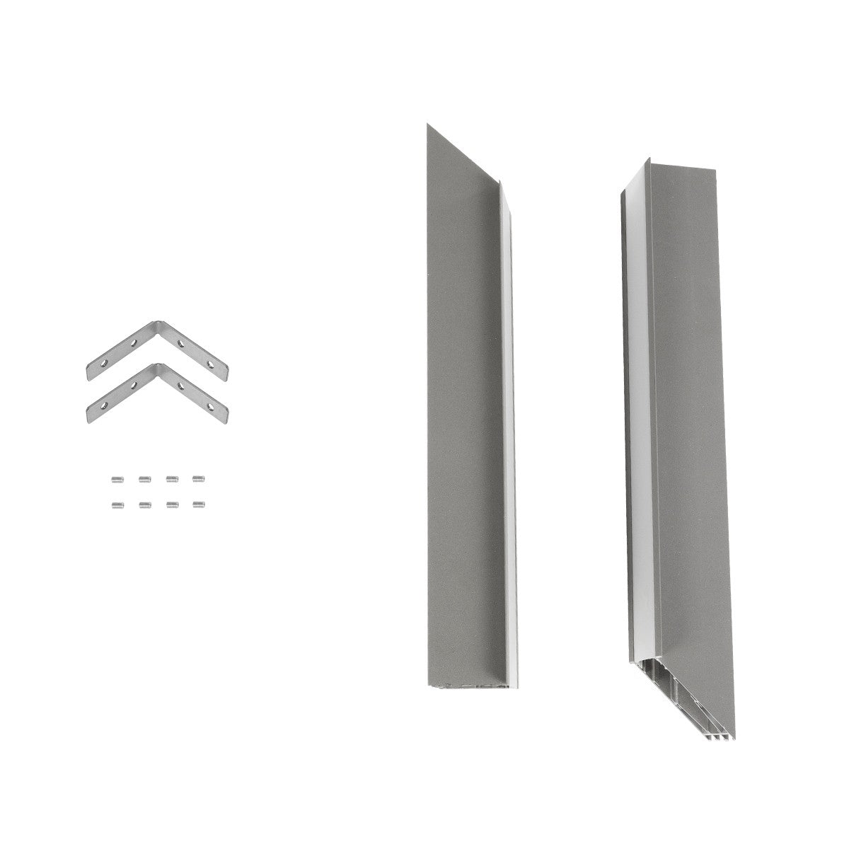 GLOBOSTAR® ALP-CORNER-IN90 RECESSA 61793 Χωνευτό Προφίλ Αλουμινίου Γωνία με Λευκό Γαλακτερό Πατητό Κάλυμμα για Ταινίες LED IP20 - Γκρι Ανθρακί Ματ - Μ30 x Π3.5 x Υ4cm - ledmania.gr
