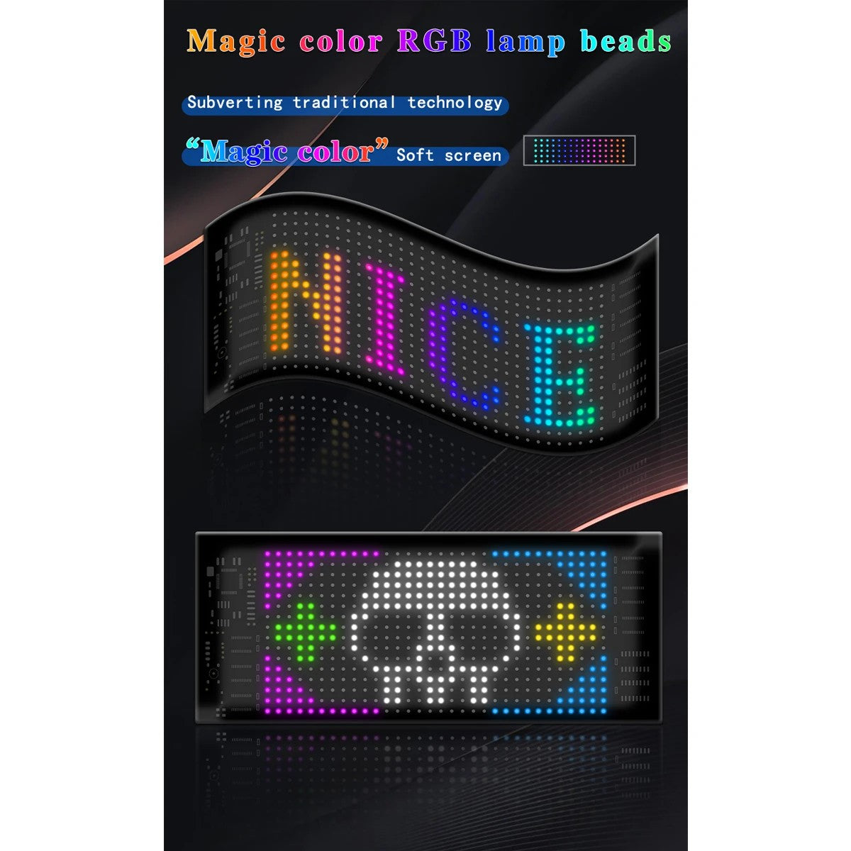 GLOBOSTAR® MATRIX GLB-106-0001 Εύκαμπτη Κυλιόμενη Ψηφιακή Επιγραφή 17.3x7cm P4 32x16 Pixel LED 10W DC 5V 2A με USB 2.0 Αδιάβροχο IP65 Πολύχρωμο RGB - Bluetooth Control μέσω iPIXEL APP - Μ17.3 x Π0.2 x Υ7cm - 2 Χρόνια Εγγύηση