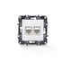 PRIME ΠΡΙΖΑ ΔΙΚΤΥΟΥ 2xRJ45 CAT6 UTP IP20 ΛΕΥΚΗ - ledmania.gr