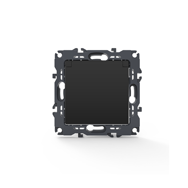 PRIME ΠΡΙΖΑ ΣΟΥΚΟ ΚΑΠΑΚΙ ΑΣΦΑΛΕΙΑΣ 1x2P+E 16A 250VAC IP20 MAT ΑΝΘΡΑΚΙ - ledmania.gr