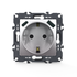 PRIME ΠΡΙΖΑ ΣΟΥΚΟ ΑΣΦΑΛΕΙΑΣ 1x2P+E 16A 250VAC & 2*USB (TYPE A+C)  5VDC 3A IP20 ΑΛΟΥΜΙΝΙΟ - ledmania.gr
