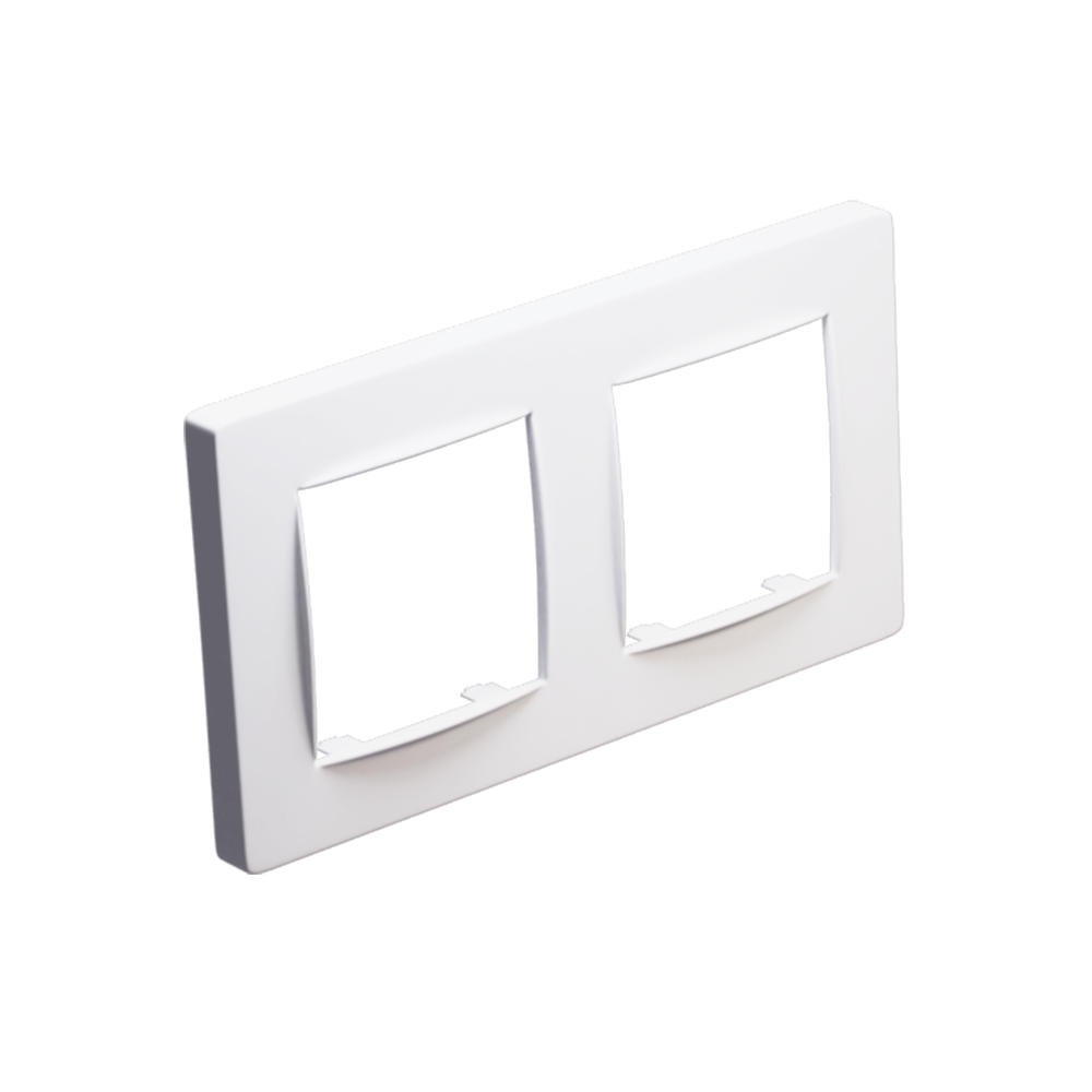 PRIME CLASSIC ΠΛΑΙΣΙΟ 2 ΘΕΣΕΩΝ IP20 ΛΕΥΚΟ - ledmania.gr