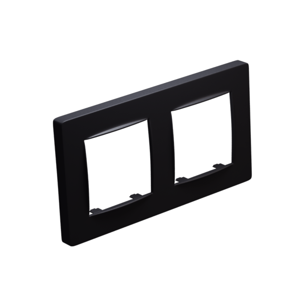 PRIME CLASSIC ΠΛΑΙΣΙΟ 2 ΘΕΣΕΩΝ IP20 ΜΑΤ ΑΝΘΡΑΚΙ - ledmania.gr
