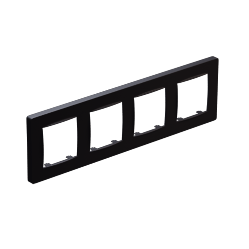 PRIME CLASSIC ΠΛΑΙΣΙΟ 4 ΘΕΣΕΩΝ IP20 ΜΑΤ ΑΝΘΡΑΚΙ - ledmania.gr