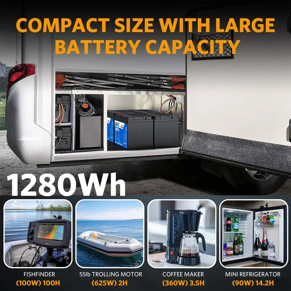 12V 100Ah Group 24 LiFePO4 Lithium Battery –BMS 100A-tem.1