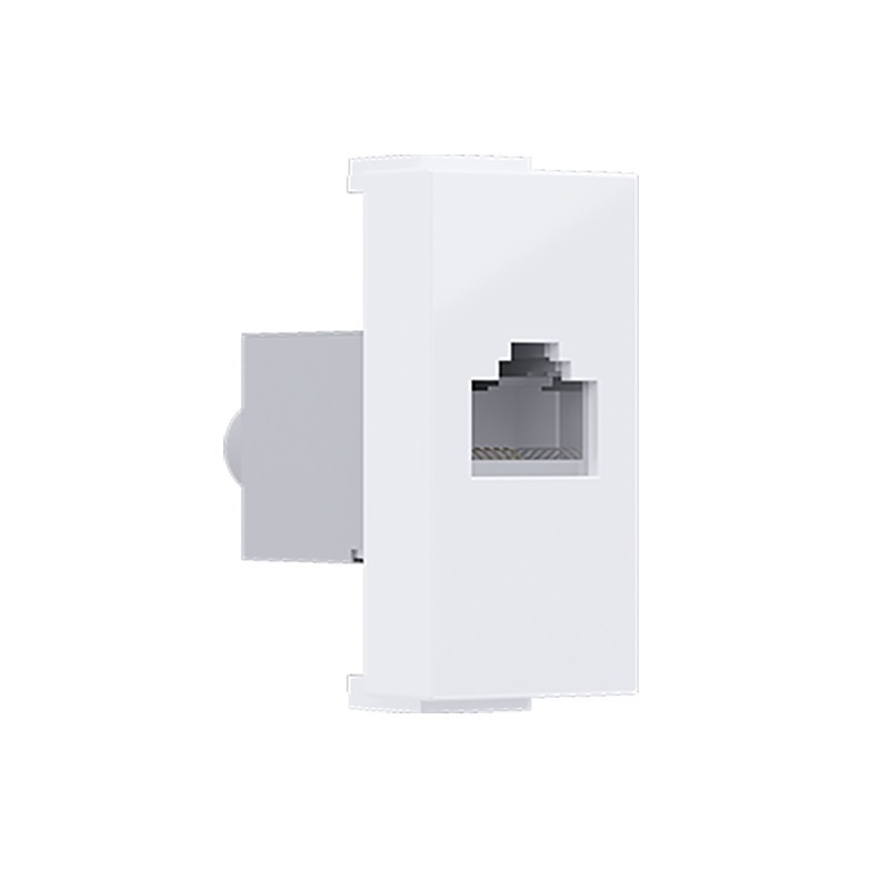 ^ MODYS ΠΡΙΖΑ ΔΙΚΤΥΟΥ ΛΕΥΚΗ 1 ΣΤ. RJ45 CAT.6 ΜΕ ΘΩΡΑΚΙΣΗ IP20 - ledmania.gr