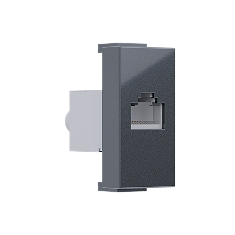 ^ MODYS ΠΡΙΖΑ ΔΙΚΤΥΟΥ ΑΝΘΡΑΚΙ 1 ΣΤ. RJ45 CAT.6 ΜΕ ΘΩΡΑΚΙΣΗ IP20 - ledmania.gr