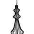 GLOBOSTAR® LILY 01561 Vintage Κρεμαστό Φωτιστικό Οροφής με Ντουί 1 x E27 AC 220-240V IP20 - Μαύρο & Λευκό - Μ90 x Π90 x Υ20cm - ledmania.gr