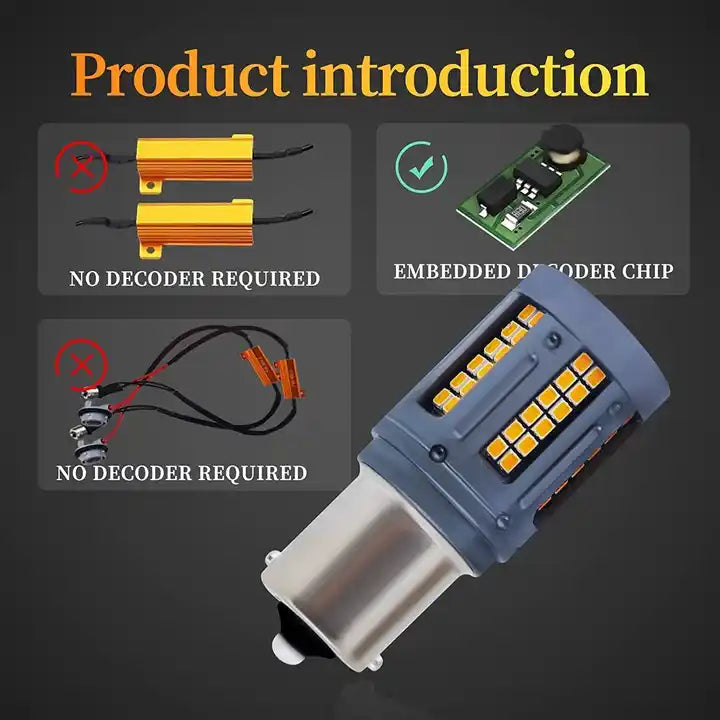 Ba15S P21W 1156 12V-30V-Φώτα αυτοκινήτου 7W 1350 lm 84SMD λαμπτήρας LED Canbus -Πορτοκαλί - ledmania.gr