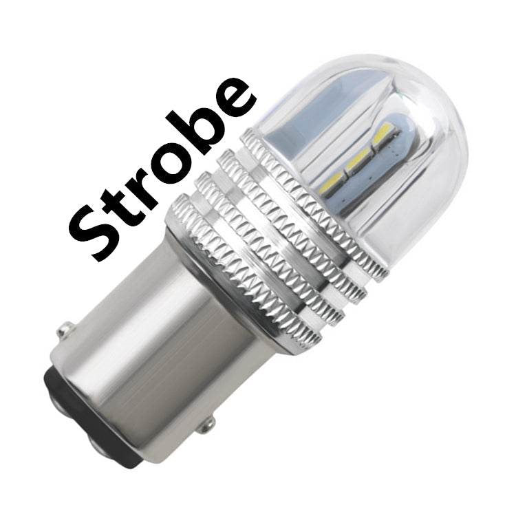 1157-BAY15D λάμπα Led Αυτοκινήτου Στροβοσκοπικό και σταθερό φωτισμό 3030 6SMD12v-1Τεμ - ledmania.gr