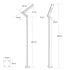 GLOBOSTAR® ZAPOPAN 90838 Φωτιστικό Urban Πλατείας/Πάρκου LED 30W 4080lm 120° AC 220-240V Αδιάβροχο IP65 Φυσικό Λευκό 5000K - Lumileds SMD Chip & Mean Well TÜV Driver - Γκρι Ανθρακί Ματ - Μ75 x Π14 x Υ360cm - 5 Χρόνια Εγγύηση