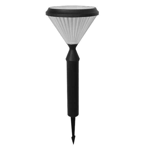 GLOBOSTAR® VEGGIE 12120 Φωτιστικό Κολωνάκι Κήπου LED 10W 500lm 120° με Ενσωματωμένο Φωτοβολταϊκό Panel 6V 2W & Επαναφορτιζόμενη Μπαταρία Li-ion 3.2V 6000mAh με Αισθητήρα Ημέρας-Νύχτας Αδιάβροχο IP65 Ψυχρό Λευκό 6000K - Μαύρο - Μ26 x Π26 x Υ60cm - 2 Χρό...