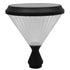 GLOBOSTAR® VEGGIE 12120 Φωτιστικό Κολωνάκι Κήπου LED 10W 500lm 120° με Ενσωματωμένο Φωτοβολταϊκό Panel 6V 2W & Επαναφορτιζόμενη Μπαταρία Li-ion 3.2V 6000mAh με Αισθητήρα Ημέρας-Νύχτας Αδιάβροχο IP65 Ψυχρό Λευκό 6000K - Μαύρο - Μ26 x Π26 x Υ60cm - 2 Χρό...