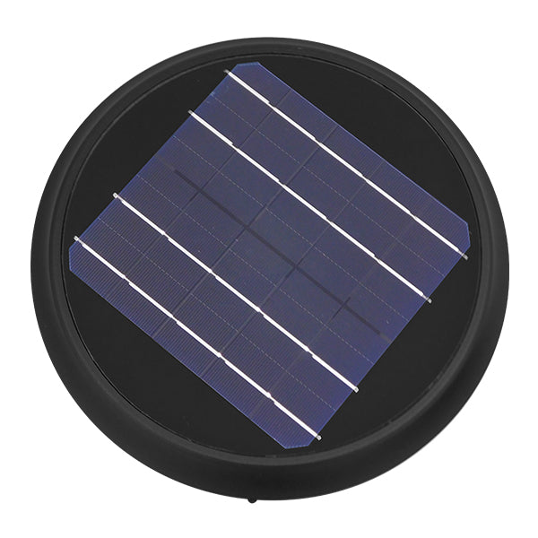 GLOBOSTAR® VEGGIE 12120 Φωτιστικό Κολωνάκι Κήπου LED 10W 500lm 120° με Ενσωματωμένο Φωτοβολταϊκό Panel 6V 2W & Επαναφορτιζόμενη Μπαταρία Li-ion 3.2V 6000mAh με Αισθητήρα Ημέρας-Νύχτας Αδιάβροχο IP65 Ψυχρό Λευκό 6000K - Μαύρο - Μ26 x Π26 x Υ60cm - 2 Χρό...